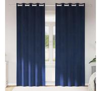 vidaXL Blackout Curtains 2 pcs Dark Blue 140 x 245 cm Velvet