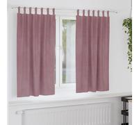 Curtains Dark pink Polyester 140 x 175 cm Decorative Inlays Berkfield Home Multi One Size