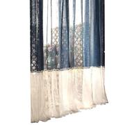 Curtains Farm House Semi-Blackout Korean Style Patchwork Simple Custom Tulle Sheer Drapes For Bedroom Living Room Kitchen W*H:200X200Cm 79X79Inch Hooks Top