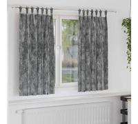 Curtains Grey Velvet 140 x 175 cm 2pcs Crushed Velvet Eyelet Thermal Bedroom Set