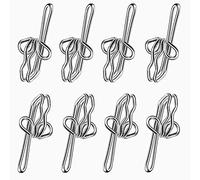 Curtains Hooks 100 Pcs Metal Curtain Hooks,Heavy Duty Curtain Hooks,Metal Curtain Header Tape Drapery Hooks Chrome Silver Rust Resistant.