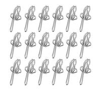 Curtains Hooks 100 Pcs Metal Curtain Hooks,Heavy Duty Curtain Hooks,Metal Curtain Header Tape Drapery Hooks Chrome Silver Rust Resistant