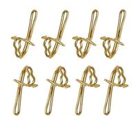 Curtains Hooks 100 Pcs Metal Curtain Hooks,Heavy Duty Curtain Hooks,Metal Curtain Header Tape Drapery Hooks Chrome Rust Resistant(Gold)