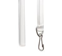 Curtains Pull Rod Stick with Hook, Acrylic Curtains Rod 16.9 In, Invisible Curtains Pull Wand, Curtains Push Wand Reusable Curtains Assistance for Opening and Closing Curtain, Shutter Accessories
