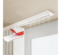 Curtains Rails Double Row Ceiling Curtain Track Mounted Silent System for Privacy Divider Easy Install,Nano-Silence Ceiling Curtain Track, Aluminum Alloy Rail System for Bedroom, Living Room