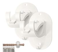 Curtains Rod Holders Brackets | No Drilling Curtains Rod Hook Brackets - Self-Adhesive , Support Hanger, Holder Hooks for Bathroom Kitchen