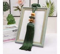 Curtains Tiebacks,2 Pack Tassel Curtain Tiebacks Curtain Holdbacks Curtain Ties Rope Weave Rope Tie Backs for Drapes(Dark Green)