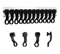 Curtains Track Gliders,Curtain Spacers,Curtain Hooks, Curtain Rail Gliders, 100 Pcs Black Plastic Glider Hooks for Smooth Sliding, Universal Track Gliders for Home Office