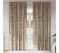 vidaXL Velvet Curtains 2 pcs Champagne 225 x 140 cm Velvet