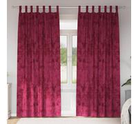 Curtains Wine Red 140x245 cm Velvet Thermal Room Darkening Pair 2pcs Elegant Lux