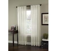 Curtainworks 1Q804003OY Soho Voile Sheer Curtain Panel, 59 by 132", Oyster