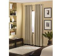 Curtainworks Cameron Grommet Curtain Panel, 50 by 120", Sand