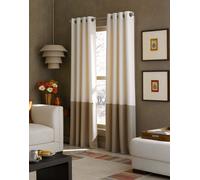 Curtainworks Curtain Panel, Polyester, Ivory/Tan, 52" W x 63" L (Pack of 1)