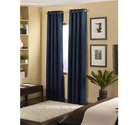 Curtainworks Curtain Panel, Polyester, Navy, 50" W x 108" L (Pack of 1)