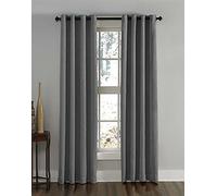 Curtainworks Lenox Grommet Curtain Panel, Grey, 50 x 132 in