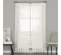 Curtainworks Soho Voile Sheer Pinch Pleat Curtain Panel, 29 by 120", Oyster
