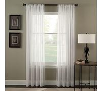 Curtainworks Trinity Crinkle Voile Sheer Curtain Panel, 51 by 95", Winter