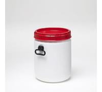 Curtec 34 Litre 6950 Plastic Waterproof Airtight Storage Drum UN Appproved Total Opening Drum White, Red lid - Food Storage - Watersports