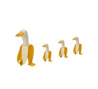 CURTEK 4 Pcs Banana Duck Garden Decor Statues Personalized Duck Sculpture Ornaments Creative Resin Banana Duck Garden Art,for Home Garden Lawn Patio Office Outdoor Decor (Yellow) (XJNGBL4YZ)