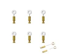 CURTEK 6Pcs Leather Suture Positioning Needles DIY Leathercraft Located Needles Leather Goods Fixed Edges Locking Pins for Leather Craft Stitching Fixing Auxiliary Tools, Gold, FGHHFG12