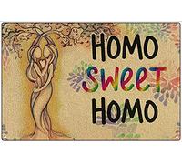 Curteny Funny Metal Tin Sign Wall Decor Lesbian Homo Sweet Homo Vintage Metal Tin Sign for Men Women,Tin Sign Poster Vintage Metal Signs for Bar Music Club Man Cave Room Wall Decor 6x8 Inch