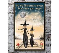Curteny Metal Poster Plaque Don‘t Hide Your Magic Retro Metal Tin Signs Vintage Aluminum Sign for Home Room Metal Decor 5.5x8 Inch