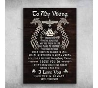 Curteny Metal Tin Retro Sign Husband Gift, Husband and Wife, to My Viking, Thank You for The Beautiful Way. Vintage Metal Pub Club Cafe bar Home Wall Art Decoration Poster Retro 8x12 inch Inch