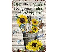 Curteny Metal Vintage Tin Sign Decor Dictionary and Into The Plant Gardening Dragonfly Vintage Metal Pub Club Cafe bar Home Wall Art Decoration Poster Retro 5.5x8 Inch
