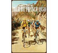 Curteny Metal Vintage Tin Sign Decor,Tour De France 1950 Series,Metal Sign Home Decor Wall Art Decoration for Garage Bar Restaurant Kitchen Cafe Pub 6x8 Inch,Wall Art Sign Wall Decor