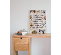 Curteny Vintage Metal Tin Sign God Said I Will Send Them Without Wings So No one Suspects They are Angels Cat Poster and Canvas, Cat Lover Gift, Pet Lover Gift Rescue Wall Poster Plaque 8x12 Inch