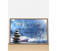 Curteny Vintage Metal Tin Sign Massage is not a Luxury It's a Way to a Healthier Happier Life Poster, Massage Therapist Knowledge Poster, Massage Therapy Foot Reflexology Wall Poster Plaque 8x12 Inch