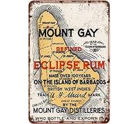 Curteny Vintage Tin Sign Metal Plaque Mount Gay Eclipse Rum Metal Sign Iron Painting Retro Wall Decor Poster for Home Hotel Cafes Sign Gift 5.5x8 Inch
