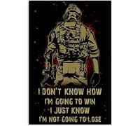 Curteny Vintage Wall Decor Metal Plaque I Don't Know How I'm Going to Win Iron Painting Wall Decor Poster Wall Art Nostalgic Tin Sign for Home Cofe Kitchen Pub Bar 12x16 Inch