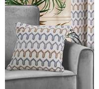 Curtina Arcadia Woven Geometric Natural Chenille Filled Cushion