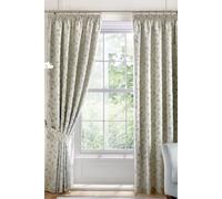 Bird Trail Pencil Pleat Curtains Duck Egg 66" x 72"