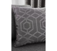 Curtina Camberwell Print Filled Cushion, Graphite, 43 x 43 Cm