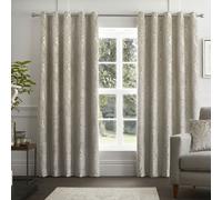 Curtina Chateau Damask Embossed Eyelet Lined Curtains