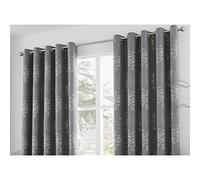 Curtina Elmwood Graphite Eyelet Curtains Graphite (Grey)