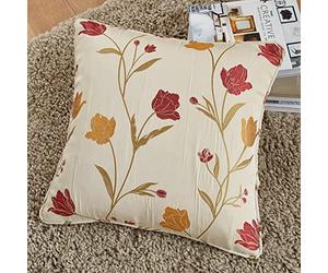Curtina - Juliette - Cushion Cover - 43 x 43cm in Natural & Red