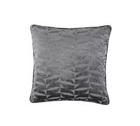 Curtina 'Kendal' Retro Geo Jacquard Woven Filled Cushion in Charcoal | Size: 43 cm x 43 cm Curtina Charcoal 43 cm x 43 cm