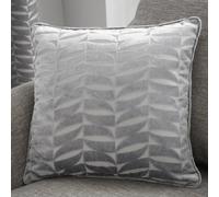 Curtina Kendal Silver Retro Geo Jacquard Woven Filled Cushion