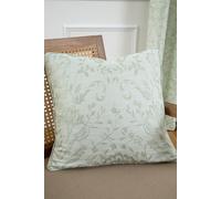 Curtina 'Marple' Woven Jacquard Filled Cushion in Light Green | Size: 43 cm x 43 cm Curtina Light Green 43 cm x 43 cm