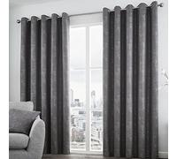 Curtina Solent Curtains, 117 x 137cm, Graphite