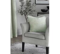 Curtina Woven Cushion - Sage Green (43 x 43cm) - Textured Chenille Luxury Weave - Living Room/Bedroom - Inserts with Covers