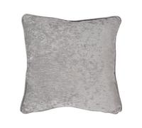 Curtina Woven Cushion (43 x 43cm) - Light Grey Textured Chenille Cushion for Living Room/Bedroom - Luxury Weave with Inserts Included
