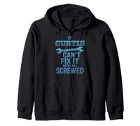 Curtis Name If Cant Fix It Curt Husband Handy Man Builder Zip Hoodie
