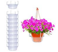 Curtis Wagner 12" Clear Hanging Basket Drip Pan Saucer (10-Pack)