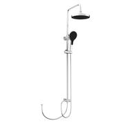 CURUK Shower Riser Rail Kit, 9-Inch Rain Shower Head and Hose Set with Adjustable Holder, Wall Mounted Shower Unit with Rainfall Head for Bathroom