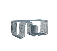 CURVA Bench L100 Dusty Blue