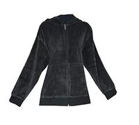 CURVACEOUS CLOTHING Plus Size Velour Zip UP Hoody Tracksuit TOP (1xl (16/18), Gun Metal)